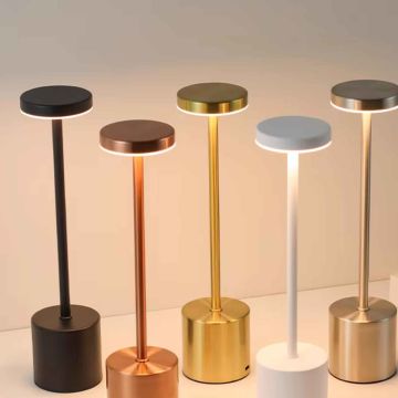 Noas Midilli Beyaz Şarj Edilebilir 3 Renk Dokunmatik Masa Lambası YL86-1238