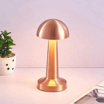 Fujika Şarjlı Dokunmatik Mantar Masa Lambası Bronz Renk