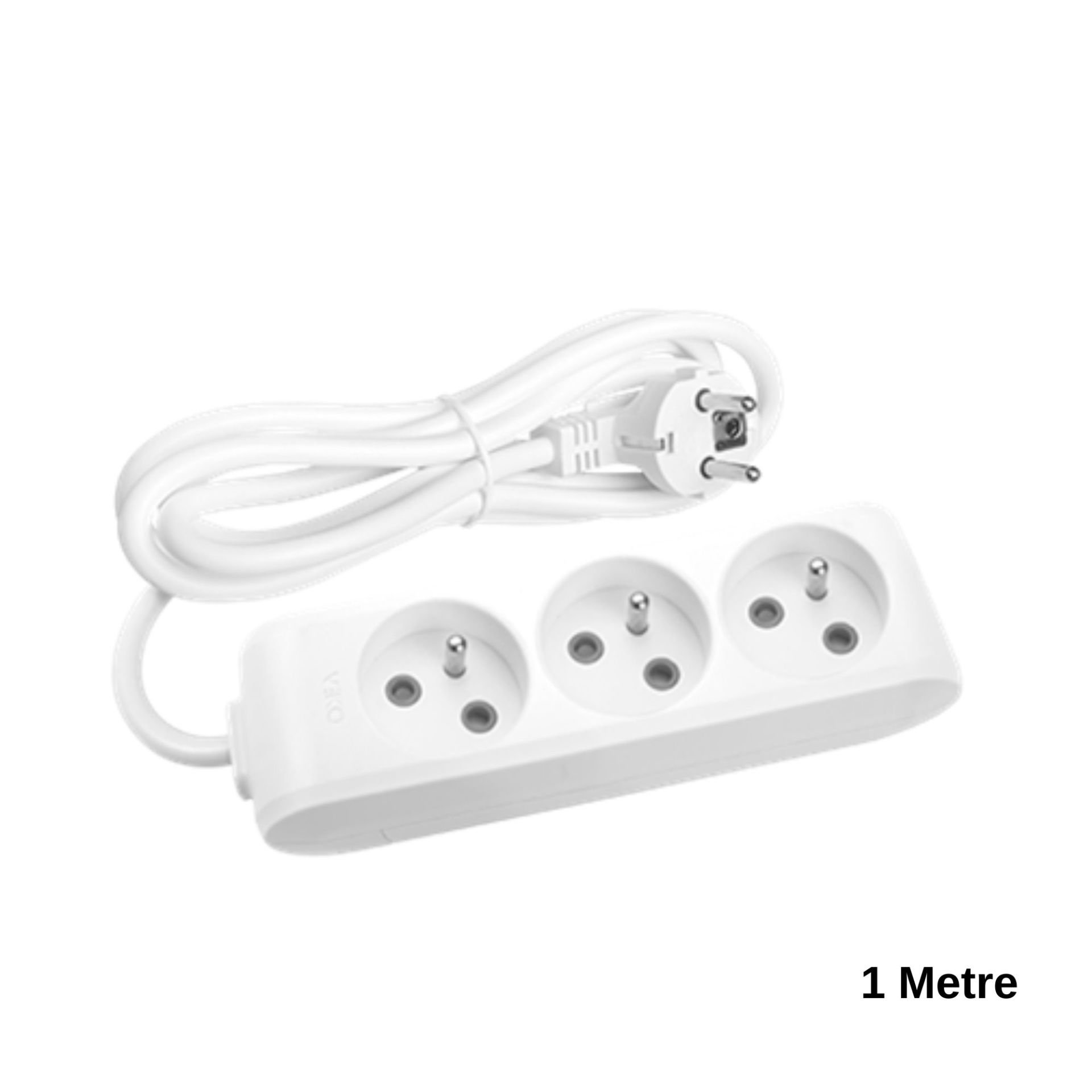 Viko Üçlü Priz Topraklı Çocuk Korumalı 1 Metre Kablolu