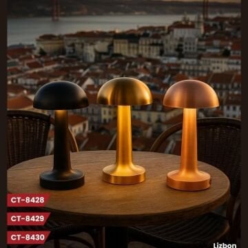 Cata CT-8428 Lizbon 3 Işık Renkli Şarjlı Dim Edilebilir Masa Lambası