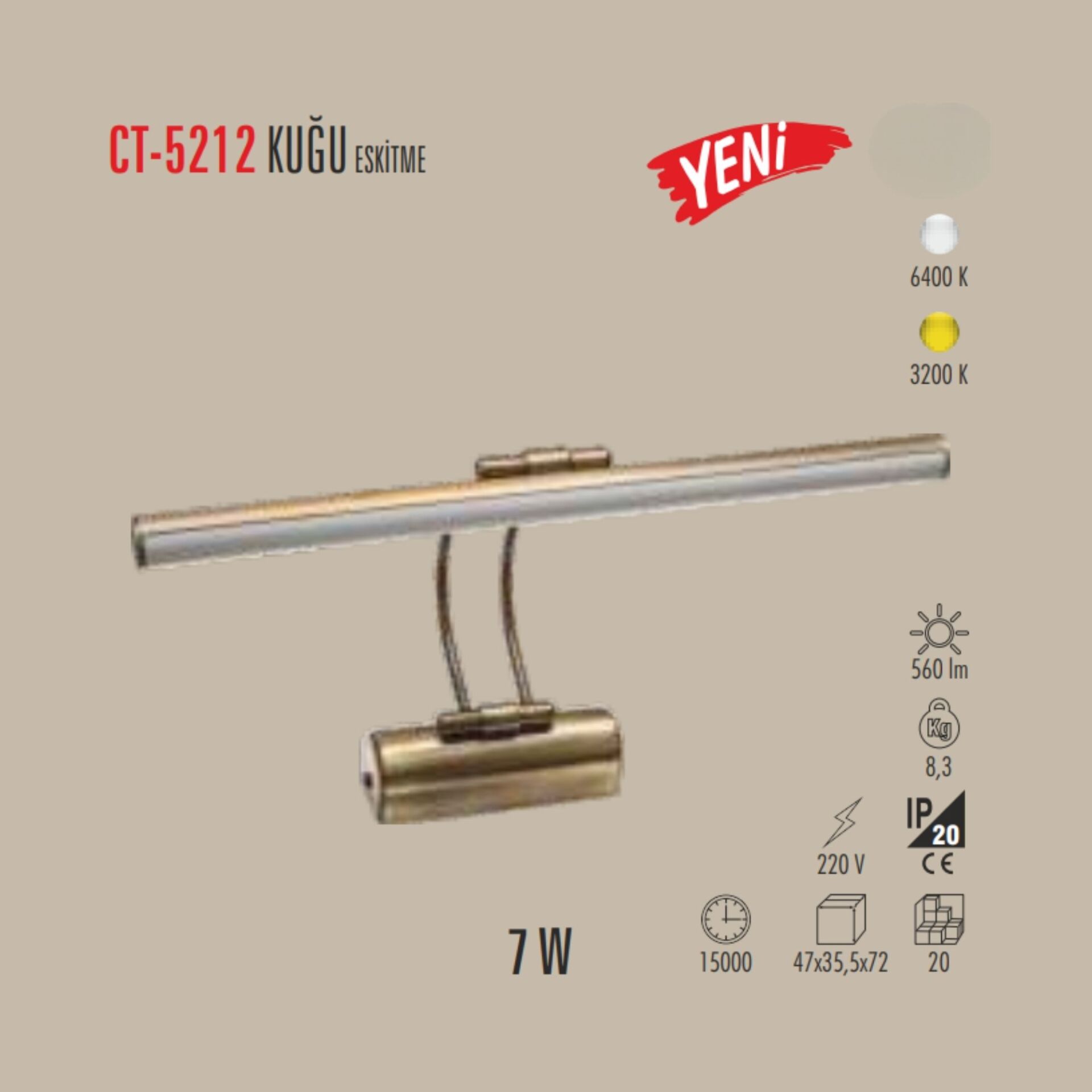 Cata CT-5212 Eskitme Kuğu Led Aplik 7W