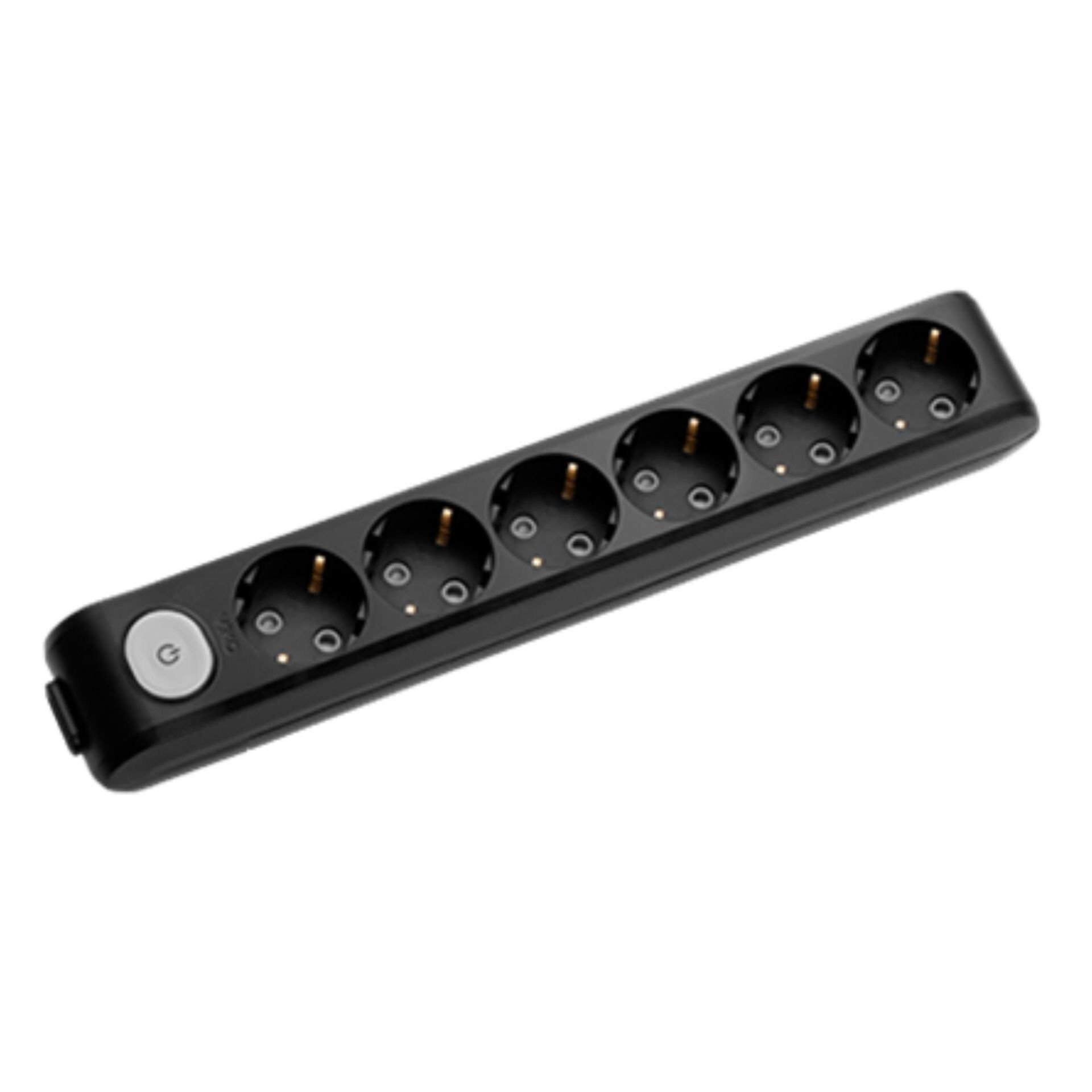 VİKO Multi-Let 6’lı Priz Anahtarlı Topraklı Çocuk Korumalı Klemensli Siyah 90137600