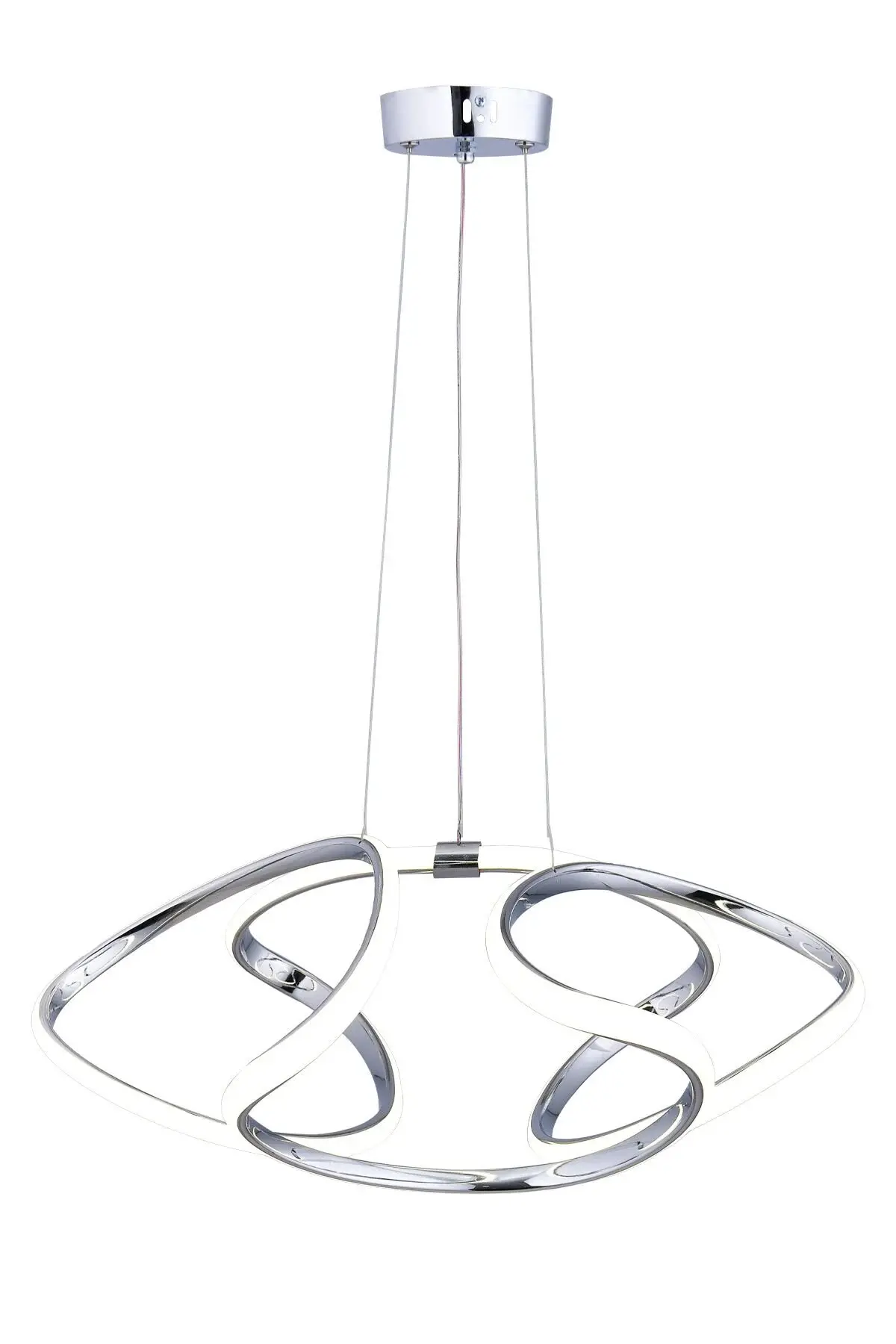 Napoli Krom Led Avize 3 Renk Aydınlatma