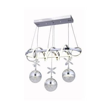 Dart 3 Top Yemek Masası Led Avize 3 Renk Aydınlatma