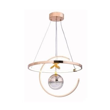 Hilal Gold Tekli Led Avize 3 Renk Aydınlatma