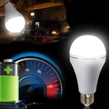 Cata 9 Watt E27 Duylu Şarjlı Led Ampul CT-4229 Beyaz Işık