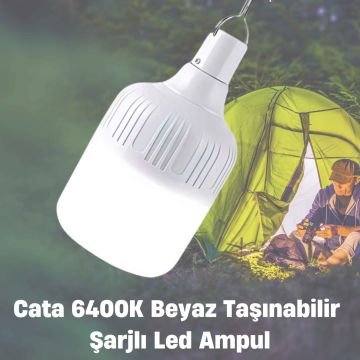 Cata CT-4279 30W E27 6400K Beyaz Taşınabilir Şarjlı Led Ampul