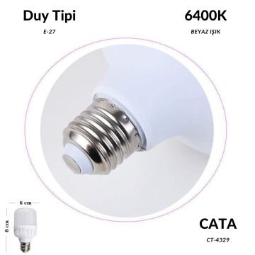 Cata 65W Beyaz Renk Torch Led Ampul E27 6400K CT-4328