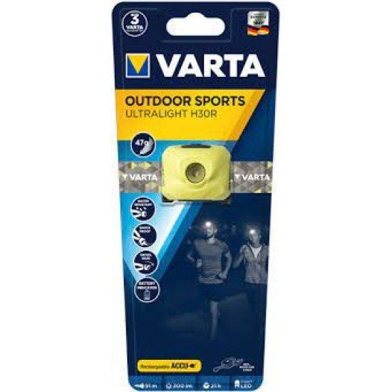 Varta Outdoor Sports Ultra Head Light H30R Sarı Şarjlı