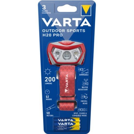 Varta Outdoor Sports H20 Pro Kafa Feneri Pilli