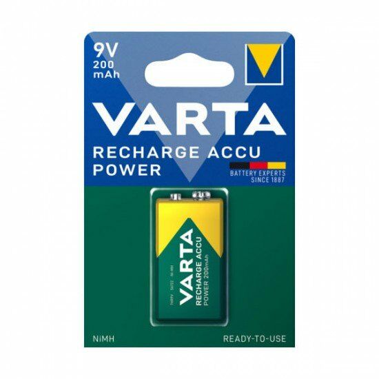 Varta Power Accu Ready 2 Use 9V Pil-E 200 mAh