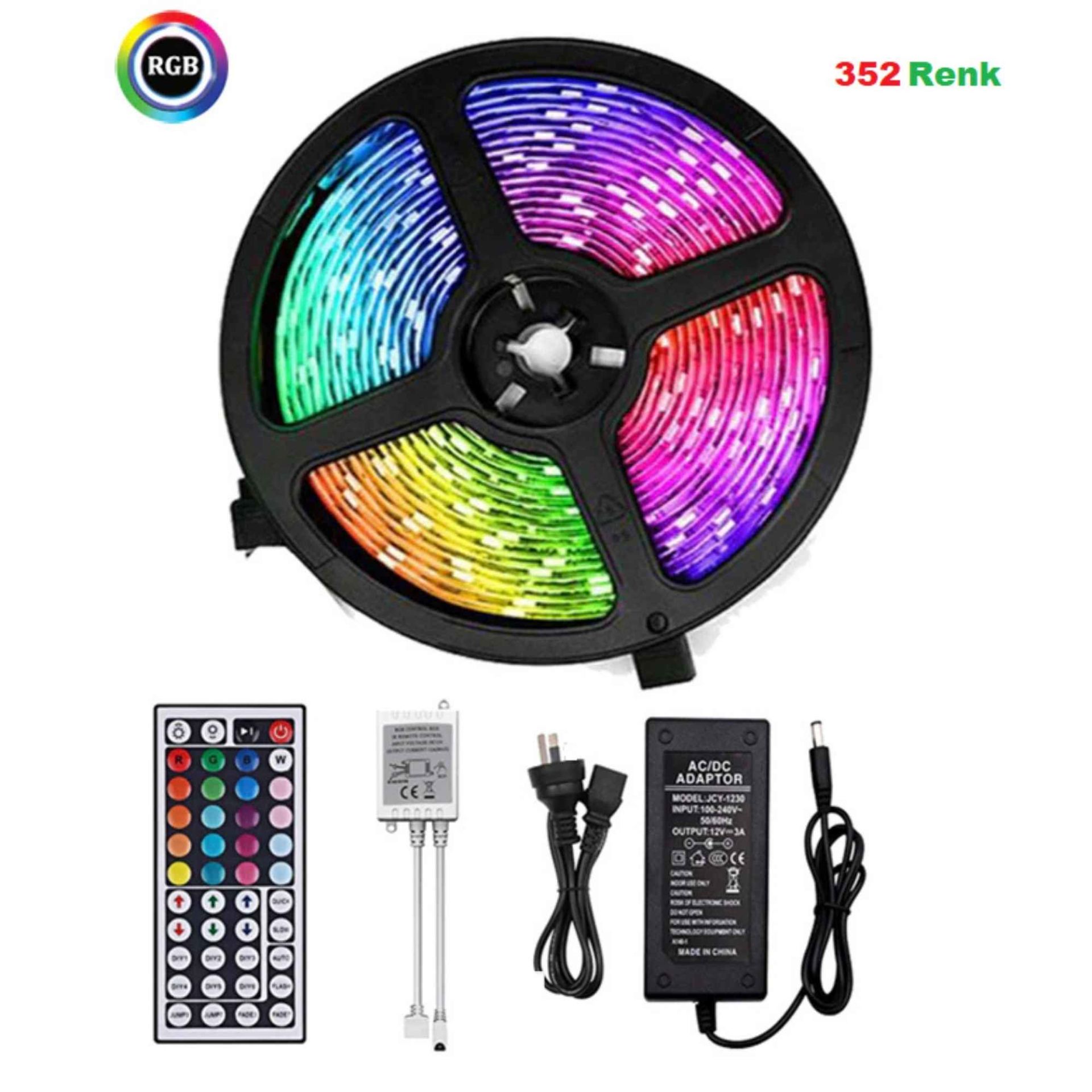 Cata 5 Metre Rgb Kumandalı Şerit Led Seti 352 Renk CT-4558