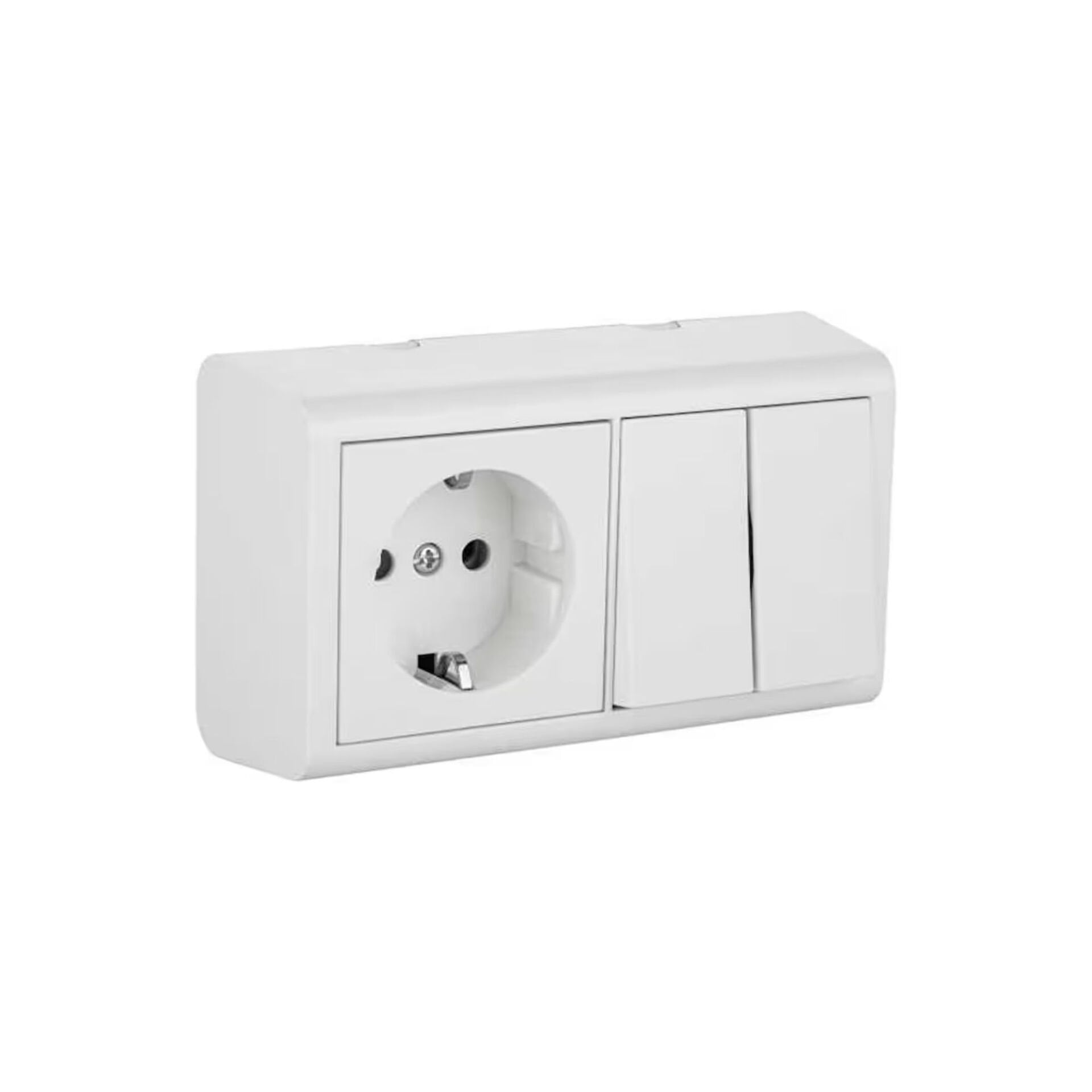 Ovivo Sıva Üstü Kombine Komütatör + Topraklı Priz 402-010000-912