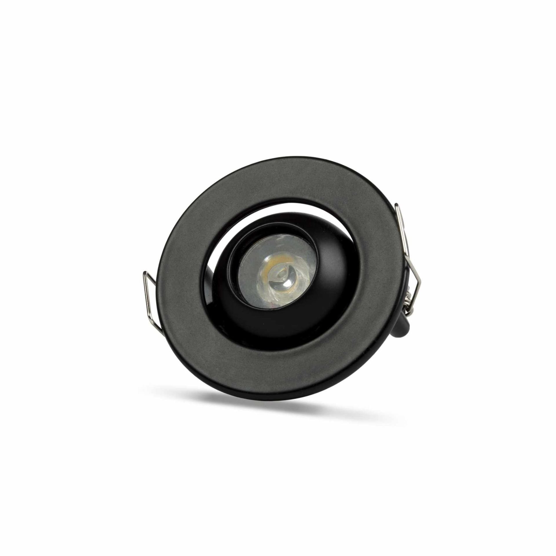 Noas 1W Sıva Altı Led Spot Manda Gözü Hareketli Siyah Kasa