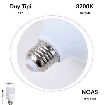 Noas 50W 3200K Günışığı Led Torch Ampul YL95-5002