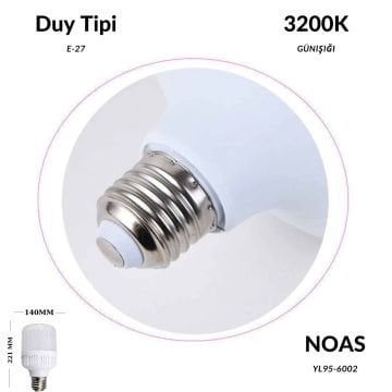 Noas 60W 3200K Günışığı Led Torch Ampul YL95-6002