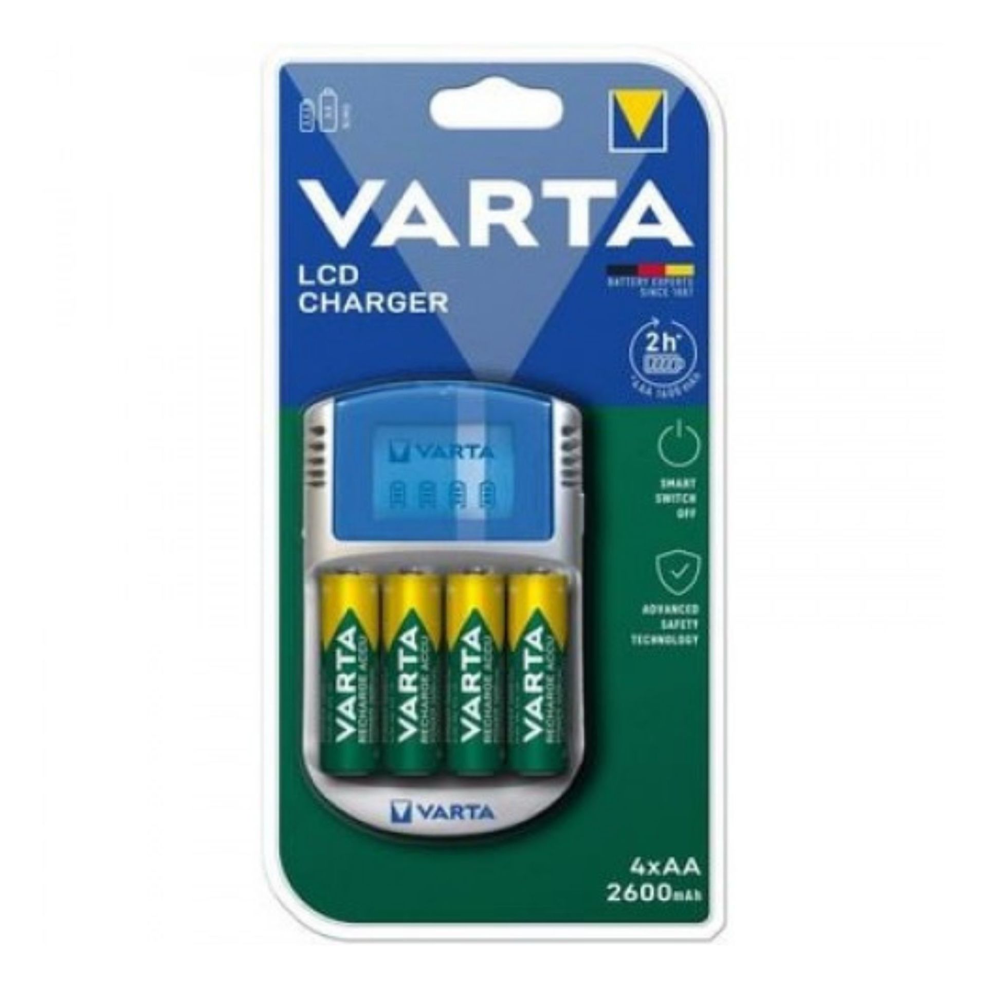 Varta Lcd Ekranlı Pil Şarj Cihazı 4x2600A 57070