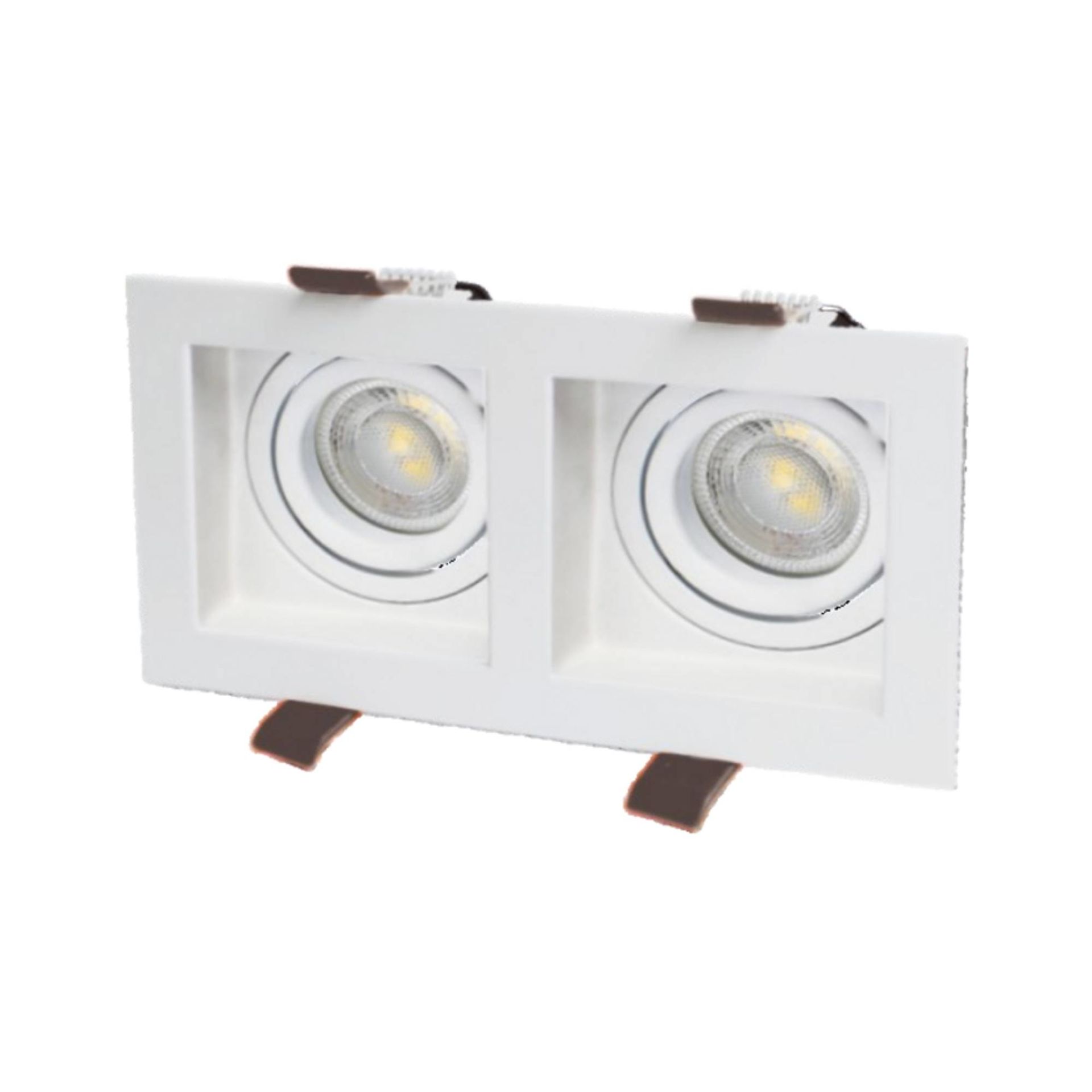 Cata CT-5237 Pars Kare Dekoratif İkili Spot Beyaz