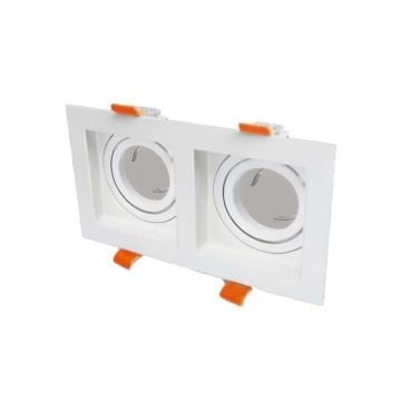 Cata CT-5237 Pars Kare Dekoratif İkili Spot Beyaz