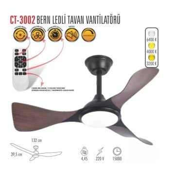 Cata Bern Ledli Tavan Vantilatörü CT-3002