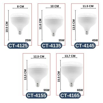 Cata CT-4155 55W E27 6400K Beyaz Kristal Torch Led Ampul
