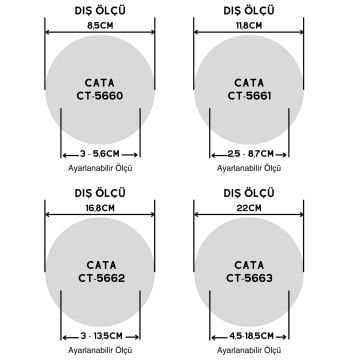 Cata 35W X-Plus Ayarlanabilir LED Panel Beyaz CT-5663B