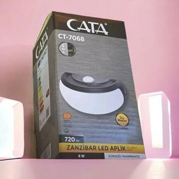 Cata Zanzibar 8W 3200K Modern Led Efektli Duvar Aplik CT-7068