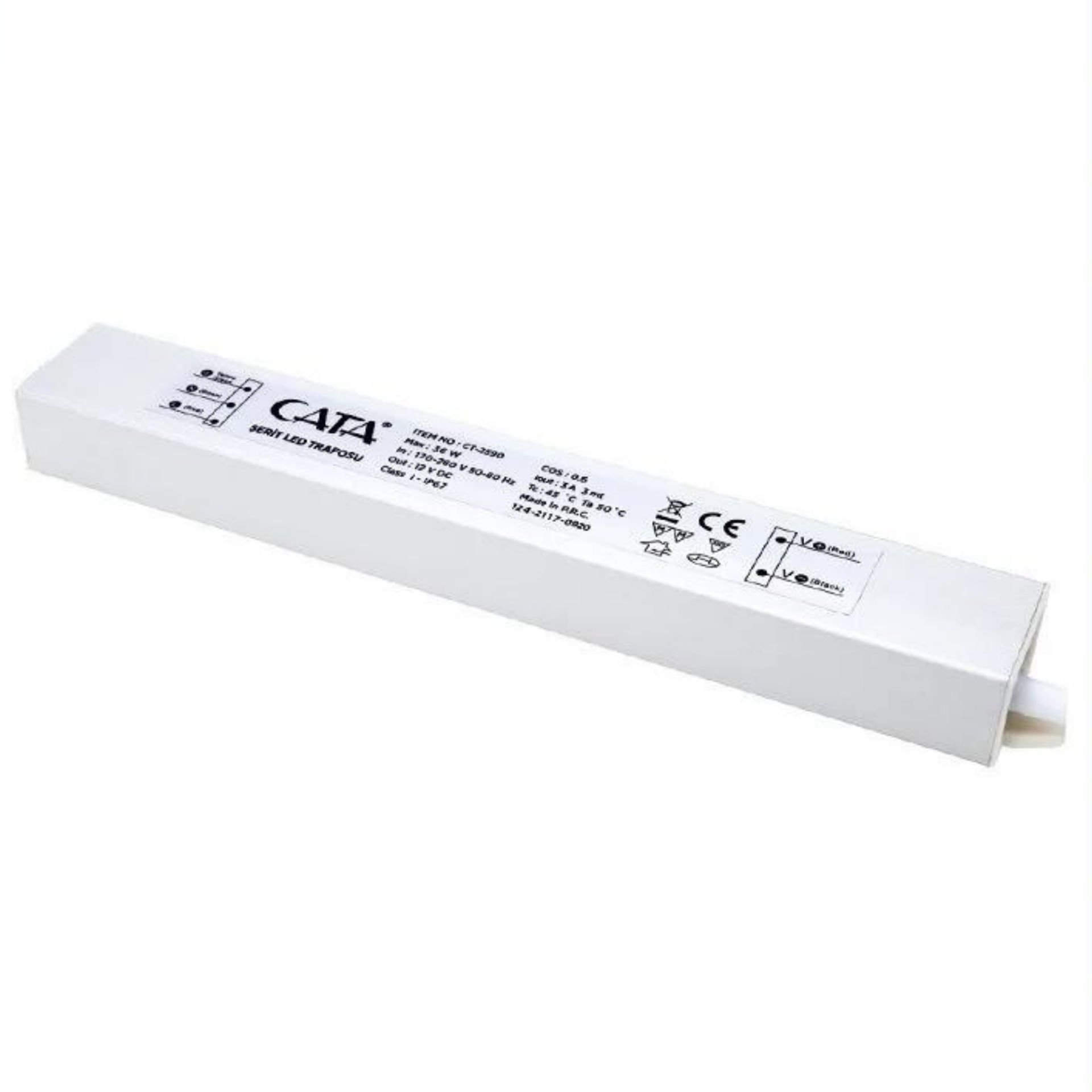 Cata 3 Amper 36 Watt Dış Mekan Şerit Led Trafosu Ct-2590