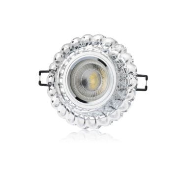Cata Beyaz Led Çerçeveli Sümbül Kristal Cam Spot CT-6594