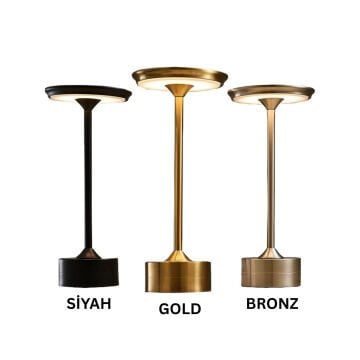 Noas YL86-1243 Kos Şarjlı Masa Lambası 3 Renk Aydınlatma – Bronz