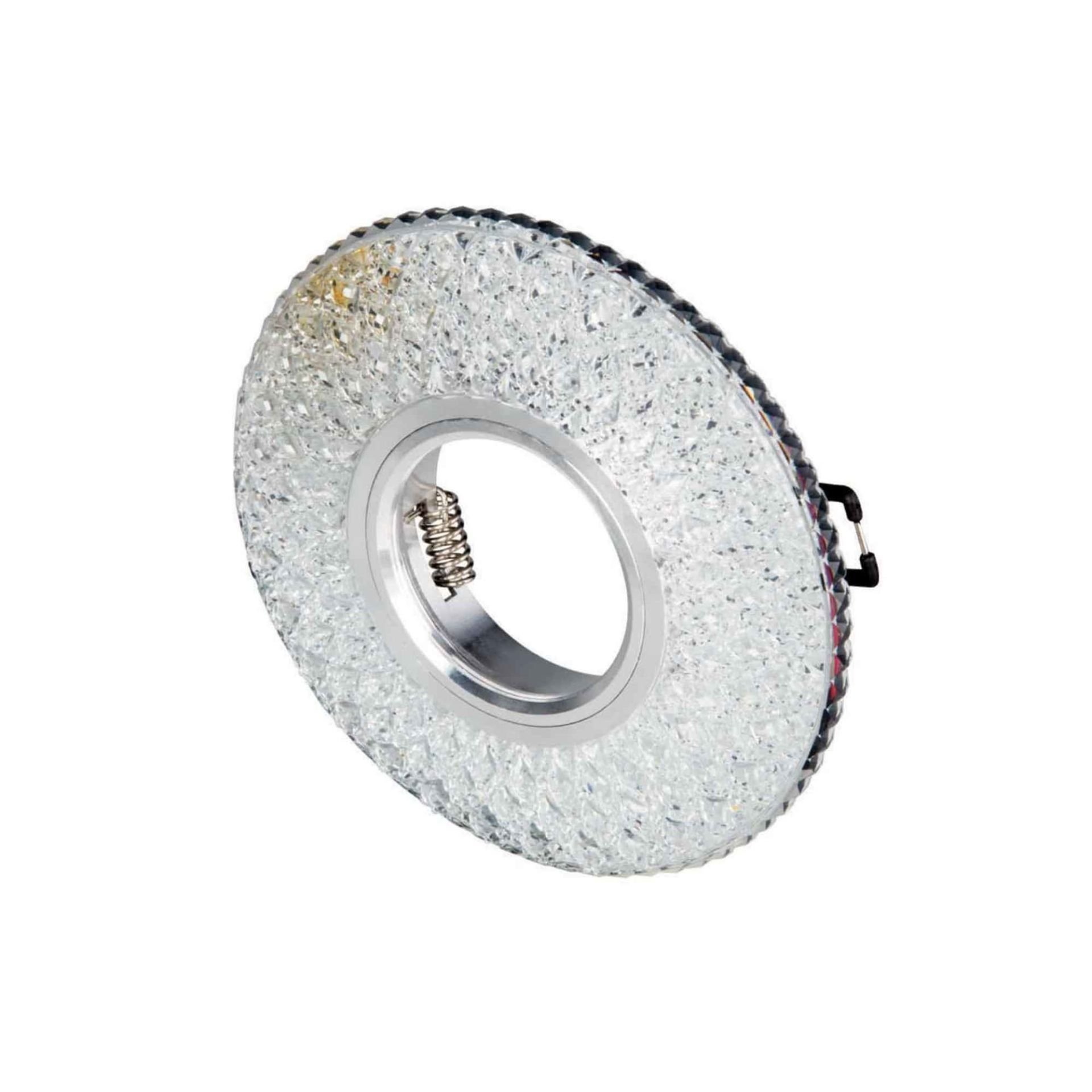 Cata Yağmur Led Çerçeveli Kristal Yuvarlak Dekoratif Cam Spot CT-6615