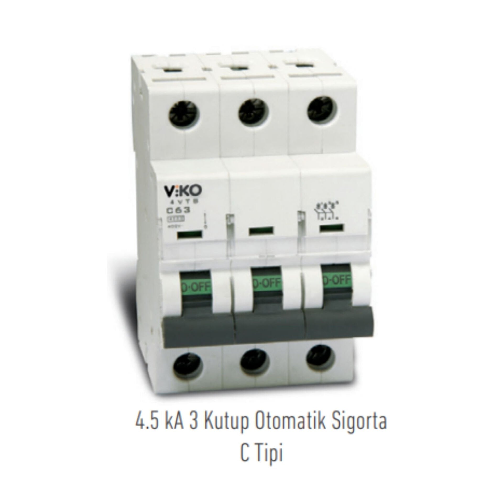 VİKO 4VTB-3C16 3×16A C Tipi Otomatik Sigorta 4,5kA