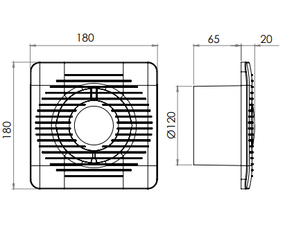 Mutlusan ME-FAN 120mm Banyo Tuvalet Aspiratör 001 211 000120 00 00